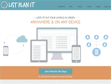 Tablet Screenshot of listplanit.com